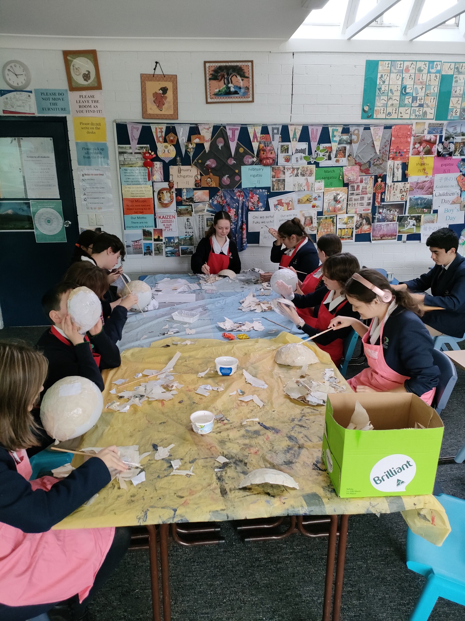 Japanese Stage 5 Papier-mâché and Japanese Masks